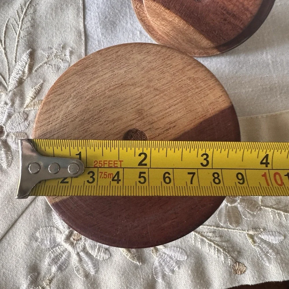 Wooden Bowl With Lid - Trinket Box - Hand-made Home Decor 3.5